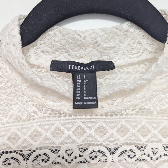 Forever 21 White Lace Turtleneck Bodysuit - Picture 3 of 8